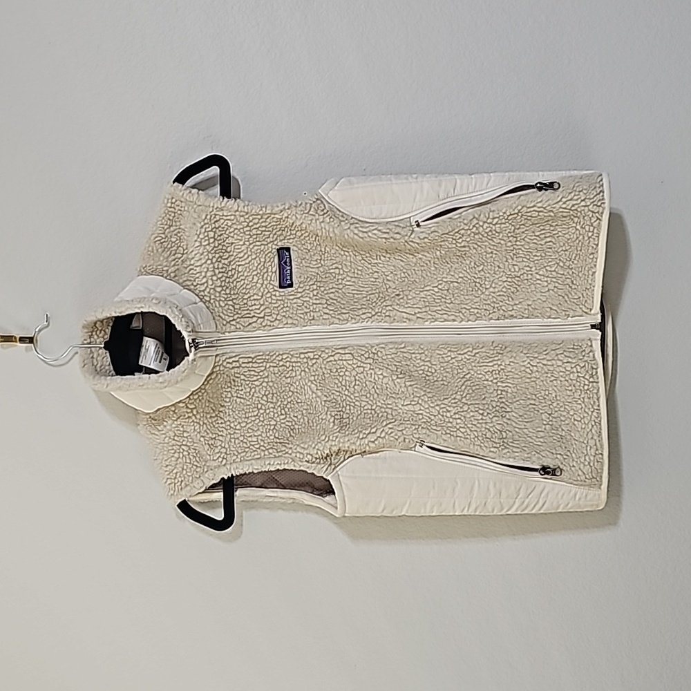 Patagonia Cream Sherpa Fleece Vest